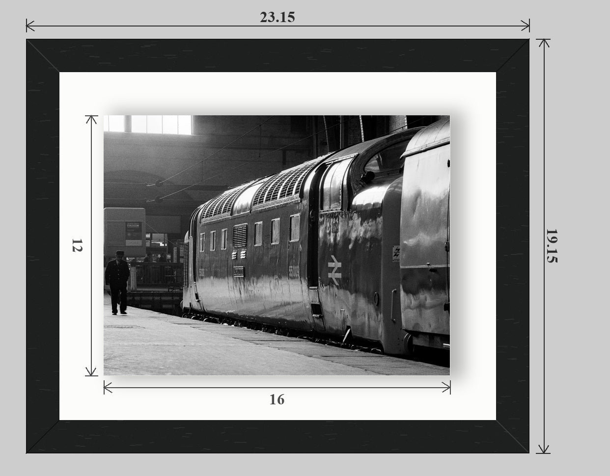 Class 55 Deltic 55009 'Alycidon' at King's Cross - 20x16 float-frame preview