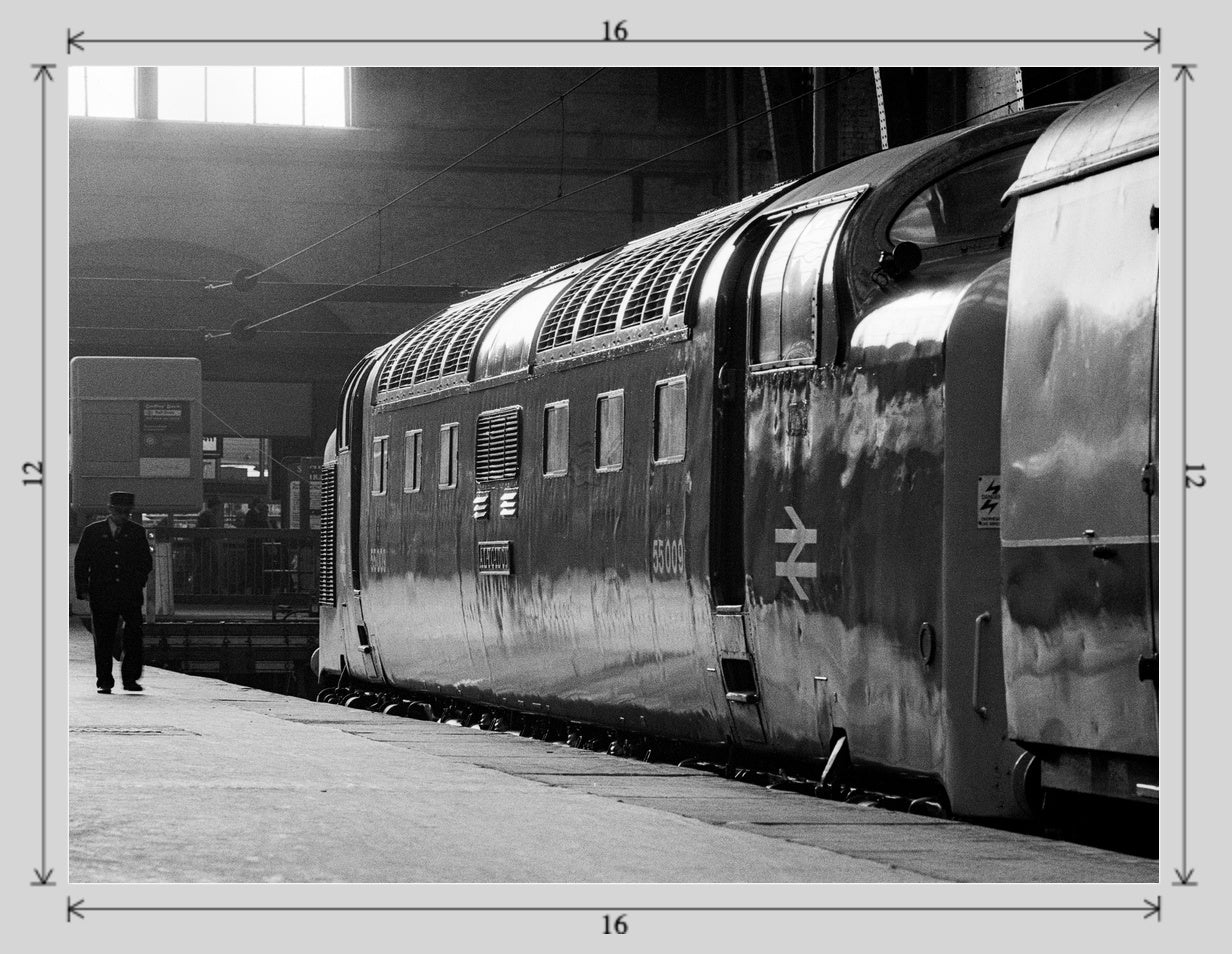 Class 55 Deltic 55009 'Alycidon' at King's Cross - 16x12 print image