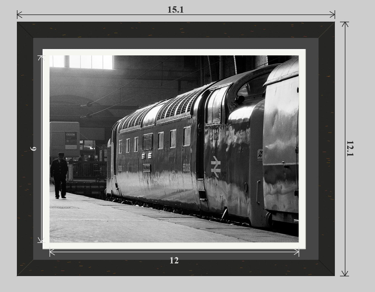 Class 55 Deltic 55009 'Alycidon' at King's Cross - 14x11 framed preview