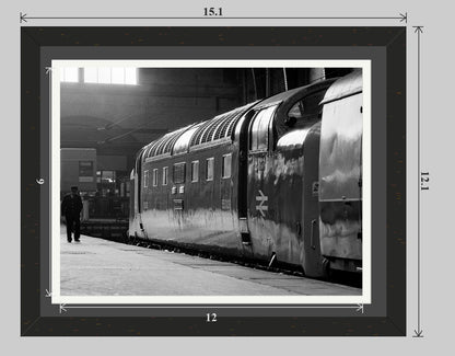 Class 55 Deltic 55009 'Alycidon' at King's Cross - 14x11 framed preview