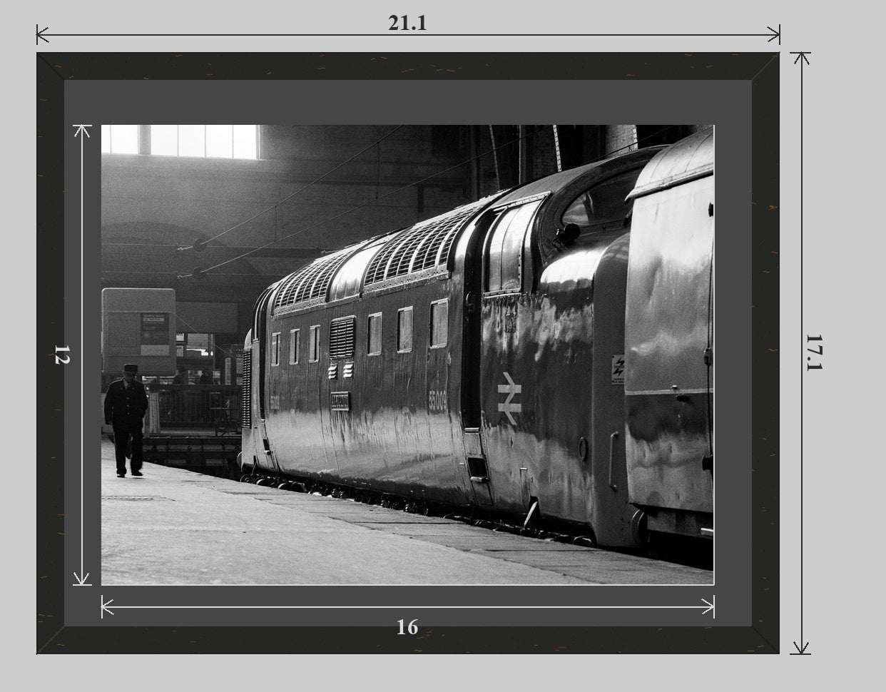 Class 55 Deltic 55009 'Alycidon' at King's Cross - 20x16 framed preview