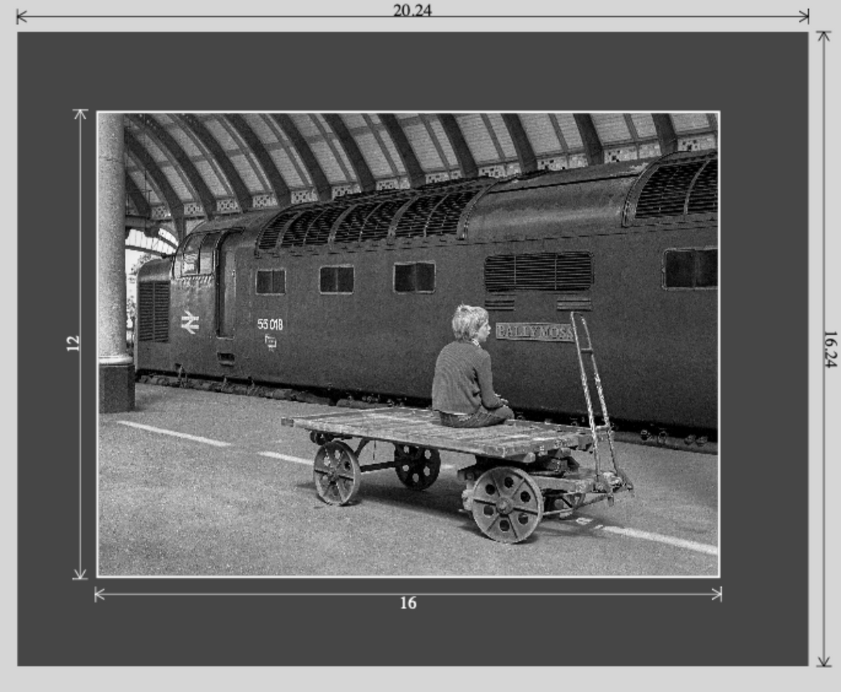 Ballymoss at York railway photograph - 20x16 matted preview