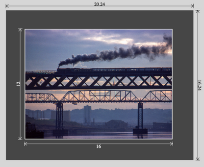 The Sunset Scotsman railway photograph - 20x16 matted preview