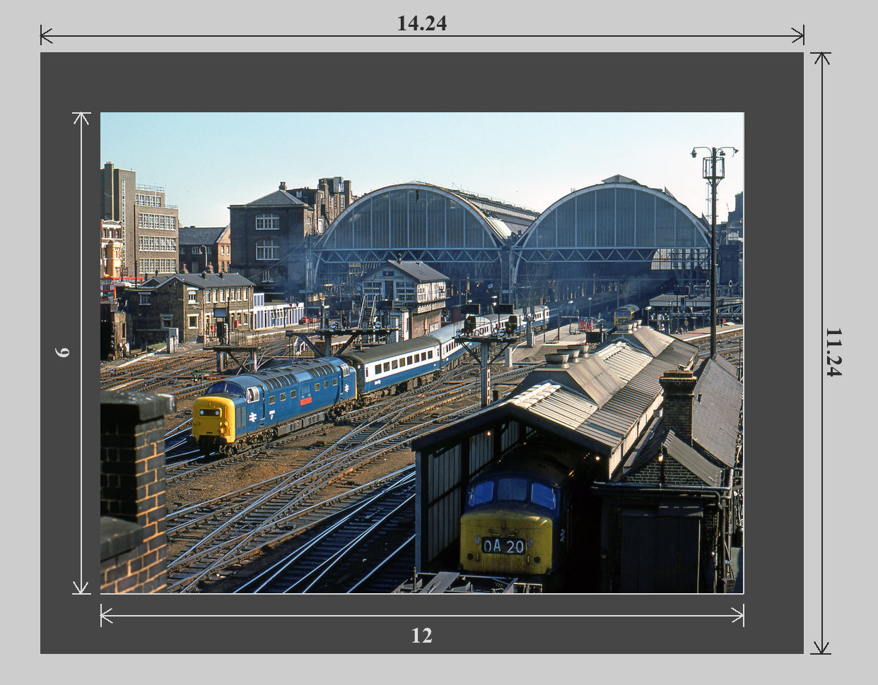 Kings Cross Deltic - Matted Print - 14x11 matted preview