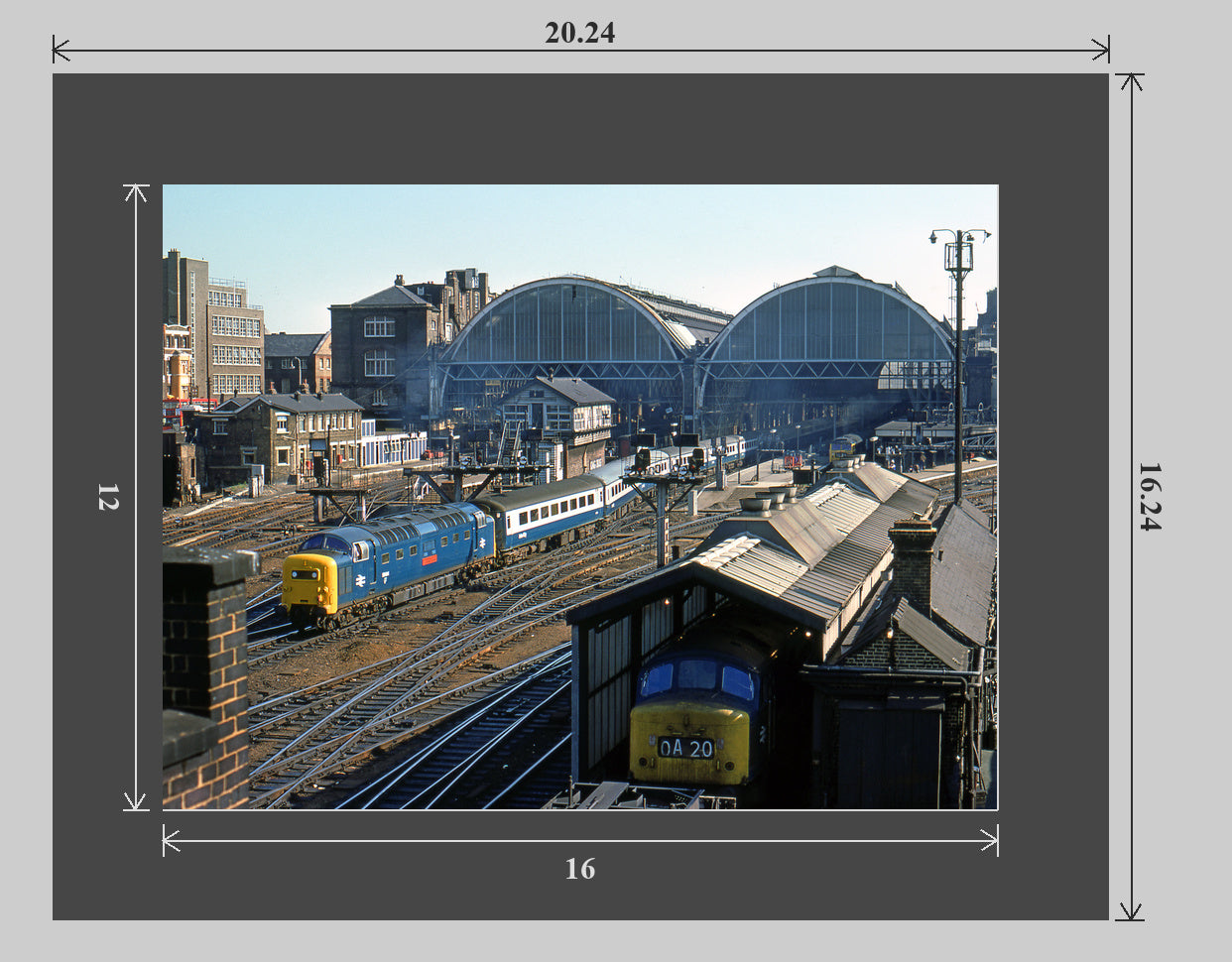 Kings Cross Deltic - Matted Print - 20x16 matted preview